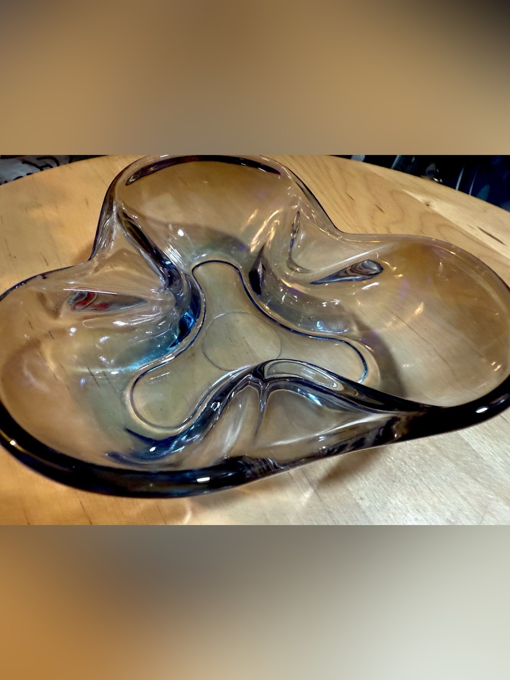 Vintage Murano Handblown Ashtray Catch All Trinket Dish MCM